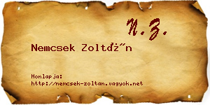 Nemcsek Zoltán névjegykártya