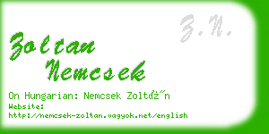 zoltan nemcsek business card